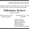 Schuller Wilhelmine 1917-2011 Todesanzeige